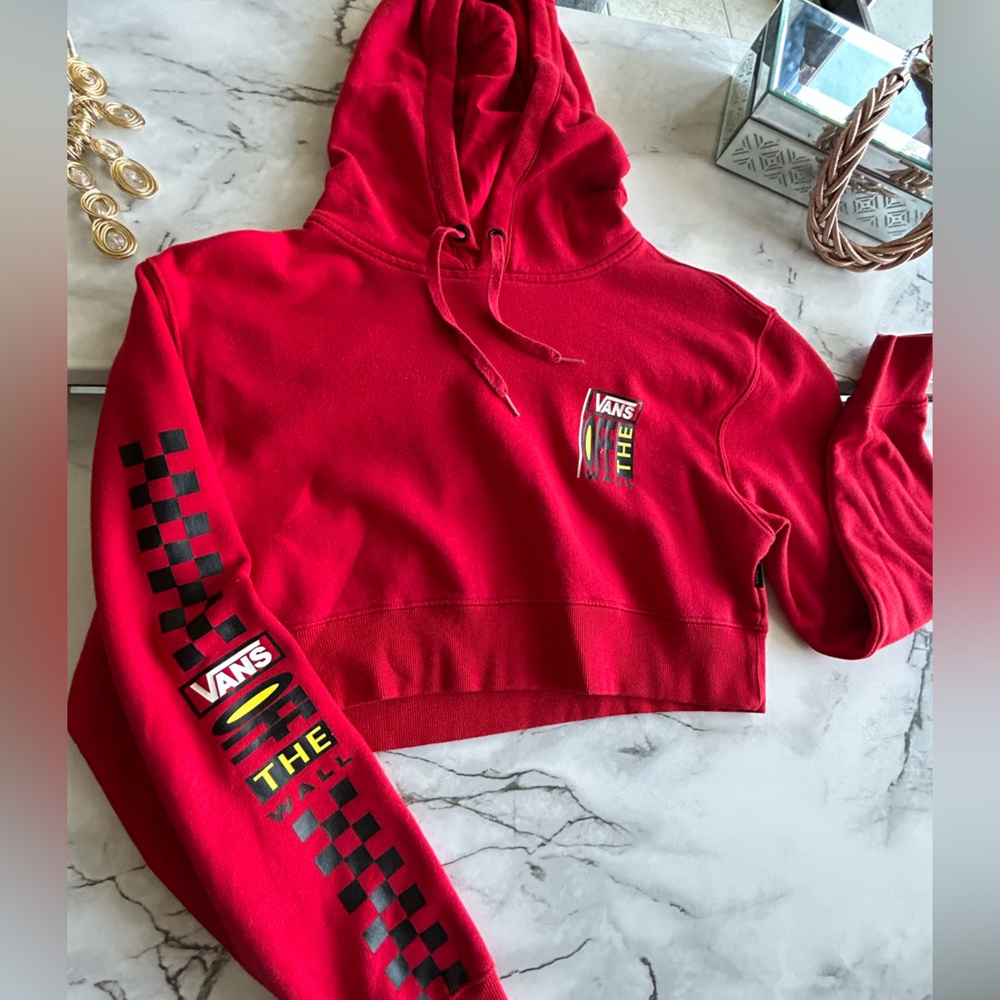 Cropped Vans “off the wall” hoodie
